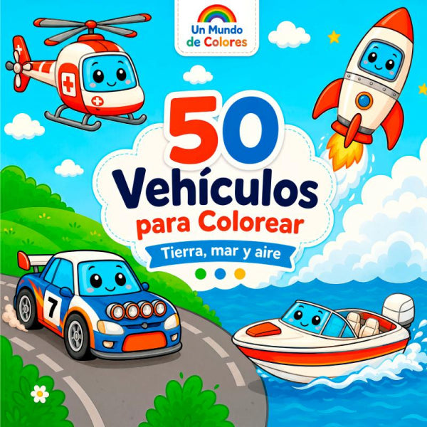 50-Vehiculos-para-Colorear-boek-cover-9789403890913