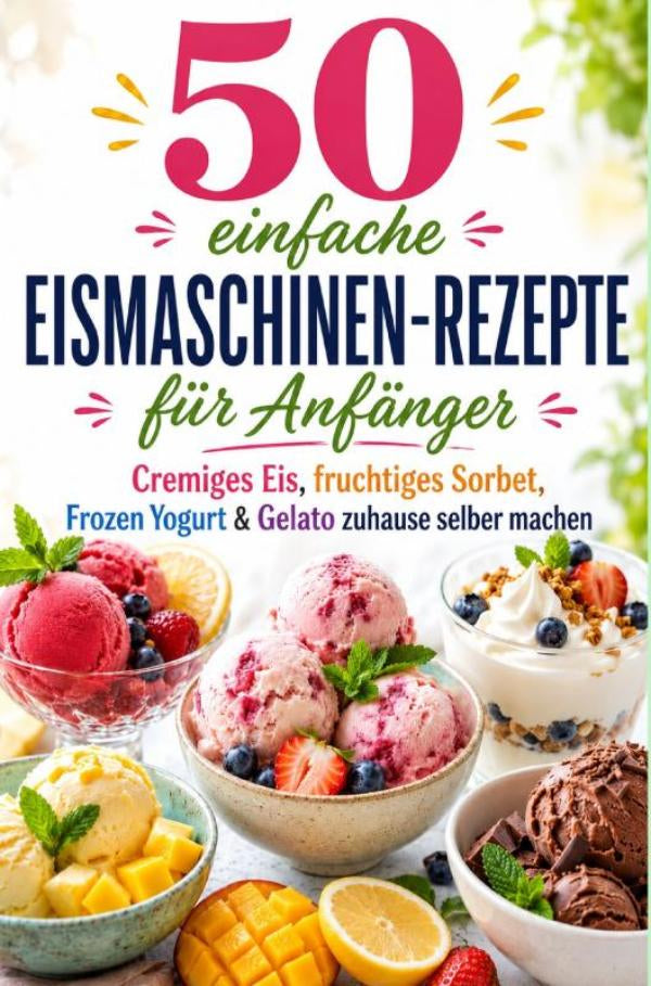 50-einfache-Eismaschinen-Rezepte-fur-Anfanger-Cremiges-Eis-fruchtiges-Sorbet-Frozen-Yogurt-and-Gelato-zuhause-selber-machen-boek-cover-9789403902074