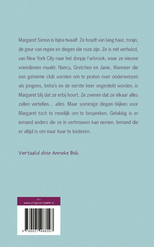 Bent-u-daar-God-Ik-ben-het-Margaret-flaptekst-9789021488097