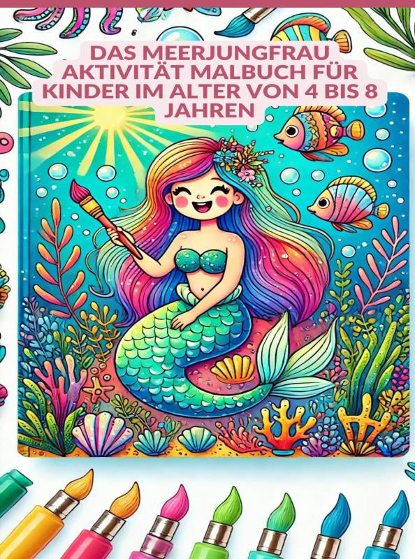 Das-Meerjungfrau-Aktivitat-MALBUCH-fur-Kinder-im-Alter-von-4-bis-8-Jahren-boek-cover-9789403674902