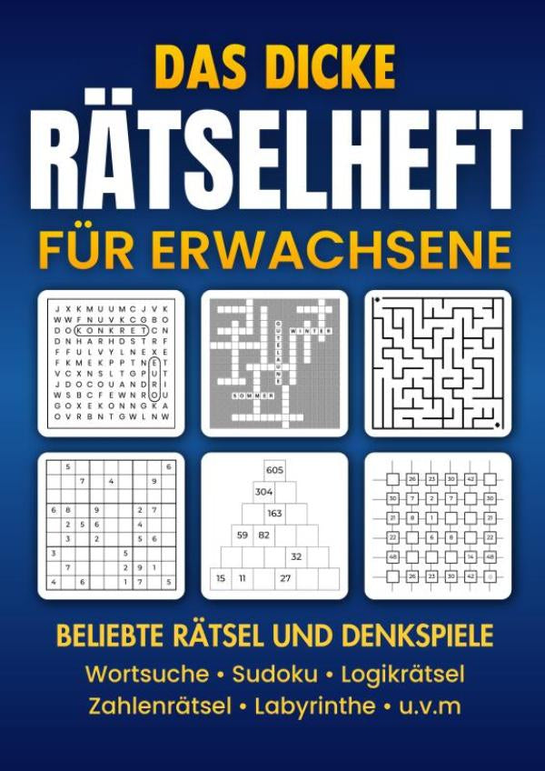 Das dicke Rätselheft für Erwachsene:
