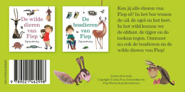 De-bosdieren-van-Fiep-and-De-wilde-dieren-van-Fiep-uitdeelboekjes-flaptekst-9789021462998