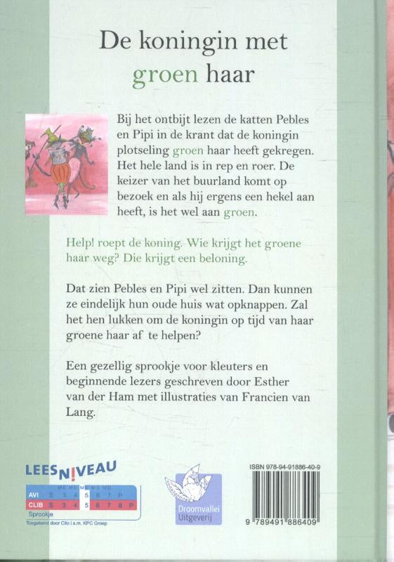 De-koningin-met-groen-haar-AVI-M5-flaptekst-9789491886409