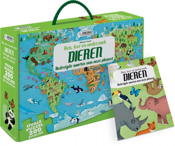 Dieren-puzzel-200-stukjes-en-boek-boek-cover-9789036641890