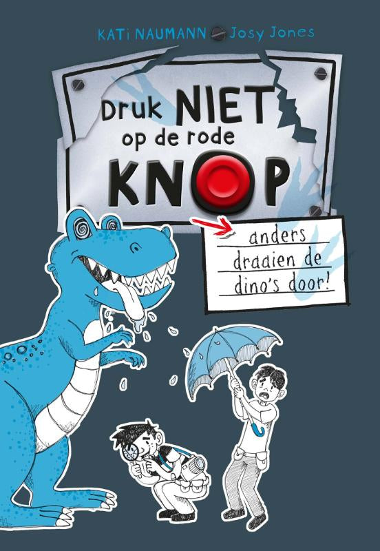 Druk niet op de rode knop anders draaien de dino's door!