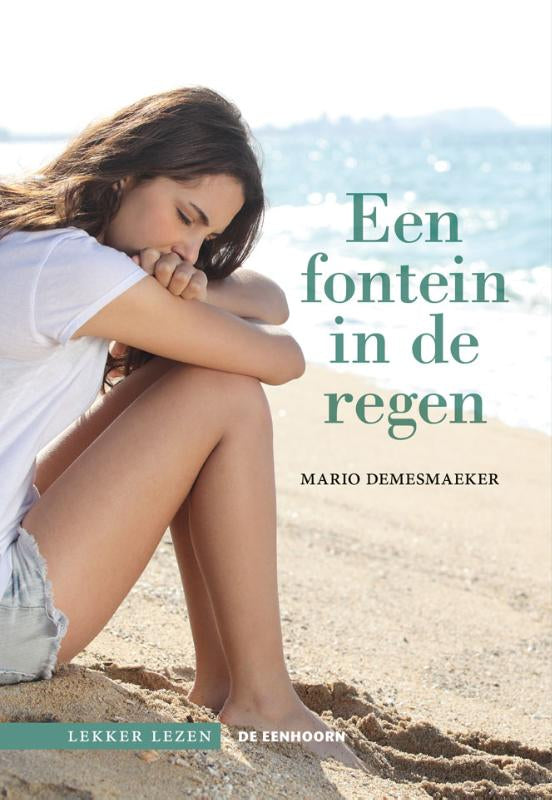 Een fontein in de regen
