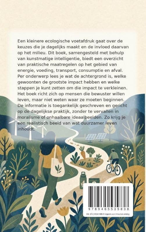 Een-kleinere-ecologische-voetafdruk-flaptekst-9789465535838