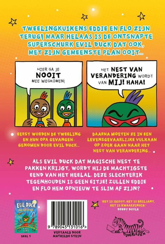 Evil-Duck-en-het-nest-van-verandering-flaptekst-9789045131016