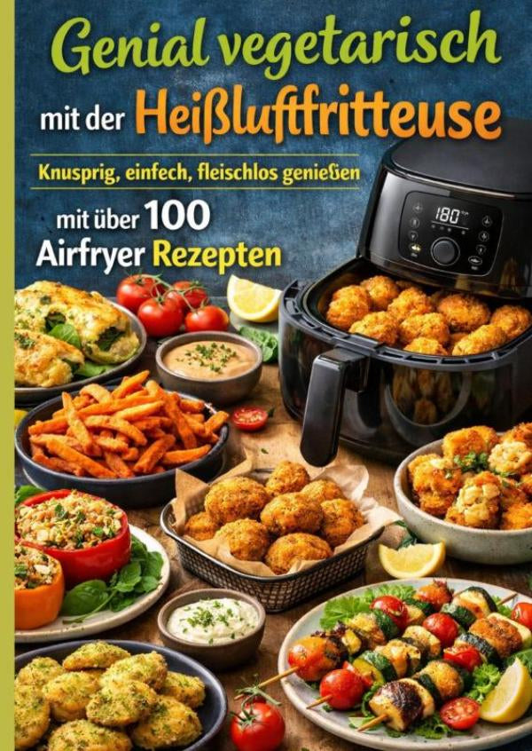 Genial-vegetarisch-mit-der-Heissluftfritteuse-Knusprig-einfach-fleischlos-geniessen-mit-uber-100-Airfryer-Rezepten-boek-cover-9789403884424