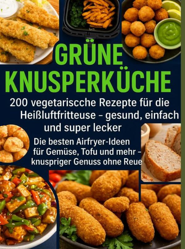 Grune-Knusperkuche-200-Vegetarische-Rezepte-fur-die-Heissluftfritteuse-gesund-einfach-Und-super-lecker-boek-cover-9789403805320