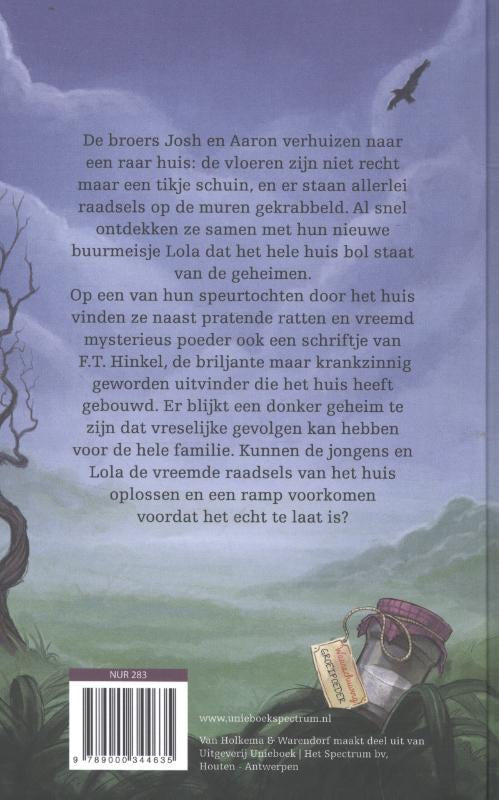 Het-huis-met-de-schuine-vloeren-pratende-ratten-en-raadsels-op-de-muren-flaptekst-9789000344635