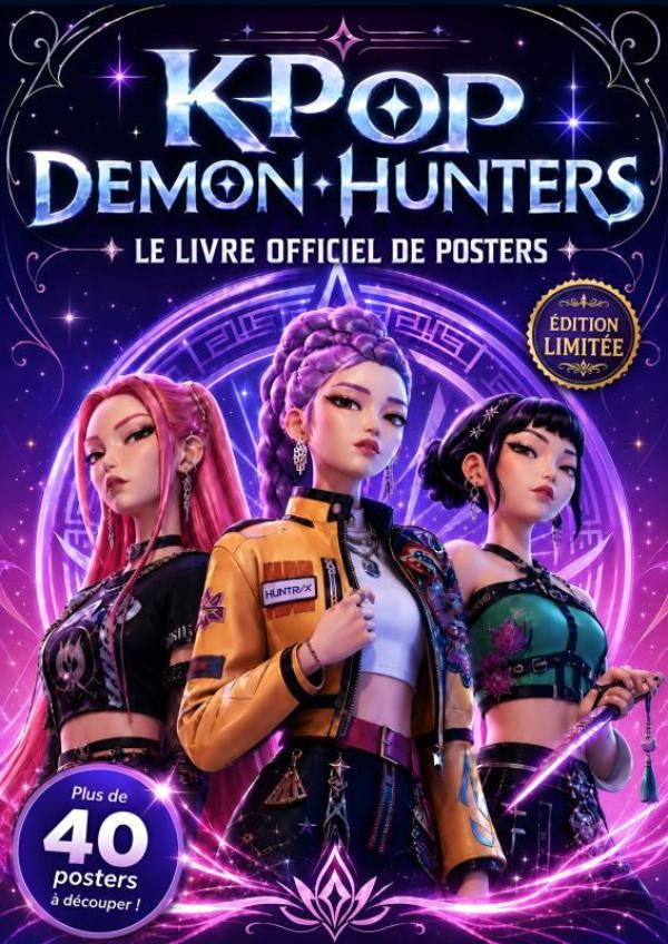 KPop-Demon-Hunters-Le-livre-de-posters-officiel-Avec-40-posters-boek-cover-9789403892894