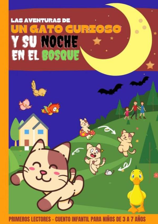 Las aventuras de un gato curioso y su noche en el bosque