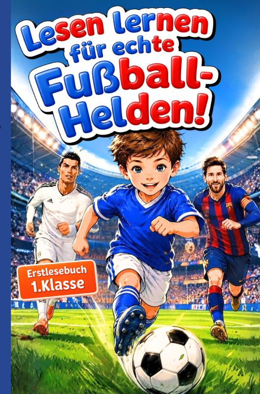 Lesen-lernen-mit-Fussball-Helden-Erstlesebuch-1-Klasse-mit-Silben-Trennung-ideal-als-Geschenk-zur-Einschulung-fur-Jungen-6-Jahre-Fussball-Geschenke-boek-cover-9789403886022
