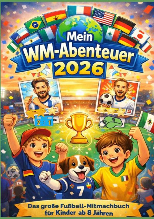 Mein-WM-Abenteuer-2026-Das-grosse-Fussball-Mitmachbuch-fur-Kinder-ab-8-Jahren-boek-cover-9789403862057
