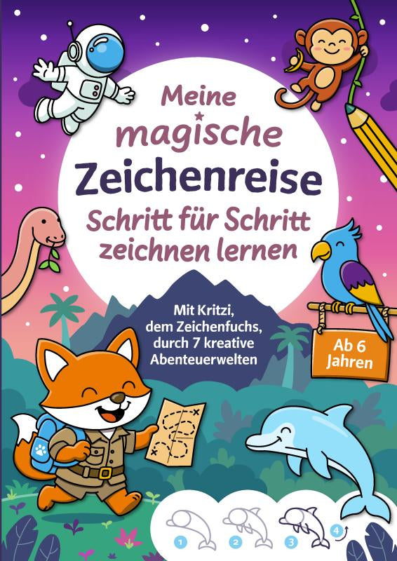 Meine-magische-Zeichenreise-Schritt-fur-Schritt-zeichnen-lernen-fur-Kinder-ab-6-Jahren-boek-cover-9789925825622