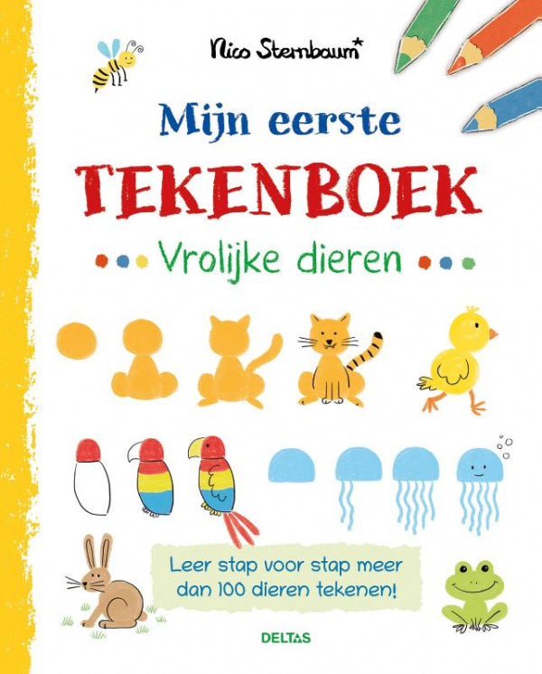 Mijn-eerste-tekenboek-Vrolijke-dieren-vanaf-4-jaar-boek-cover-9789044771732