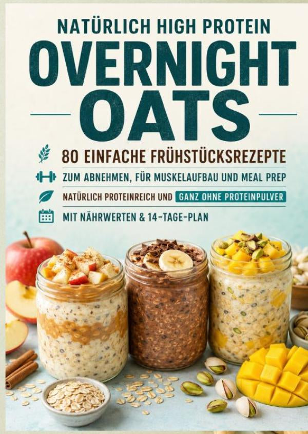 Naturlich-High-Protein-Overnight-Oats-80-einfache-Fruhstucksrezepte-zum-Abnehmen-fur-Muskelaufbau-und-Meal-Prep-boek-cover-9789403926704