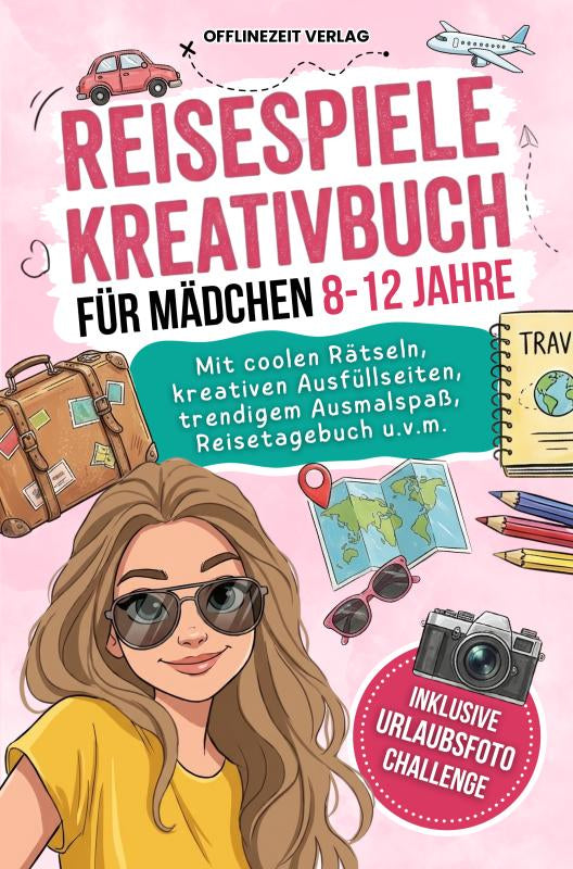 Reisespiele Kreativbuch für Mädchen 8-12 Jahre