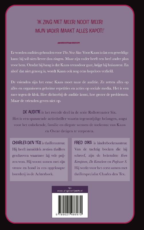 Rollercoaster-Six-De-auditie-flaptekst-9789021486970