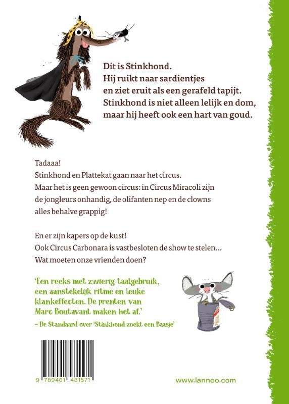 Stinkhond-naar-het-circus-flaptekst-9789401481571