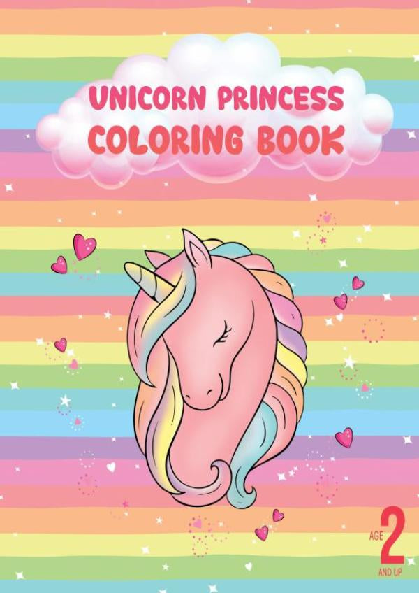 Unicorn princess coloring book